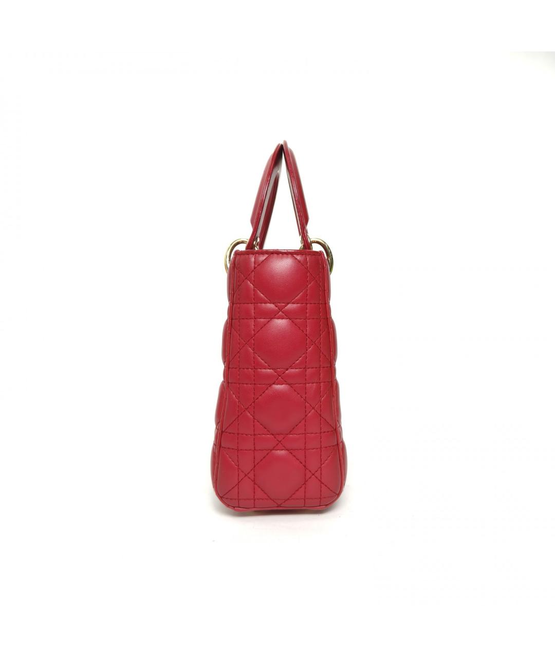 CHRISTIAN DIOR Красная кожаная сумка через плечо, фото 5