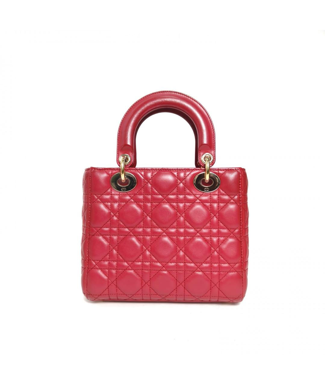 CHRISTIAN DIOR Красная кожаная сумка через плечо, фото 4