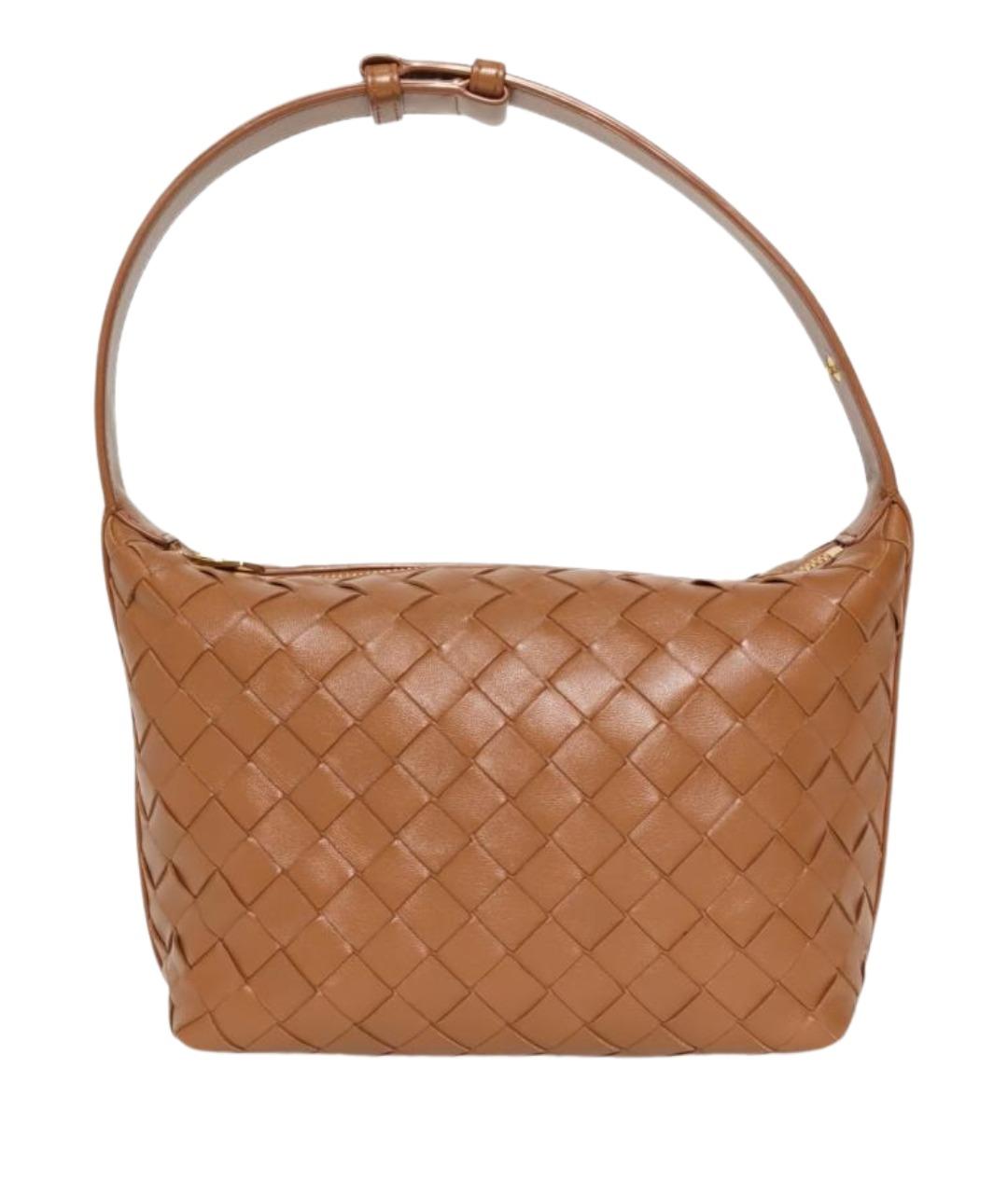 BOTTEGA VENETA Коричневая кожаная сумка через плечо, фото 1