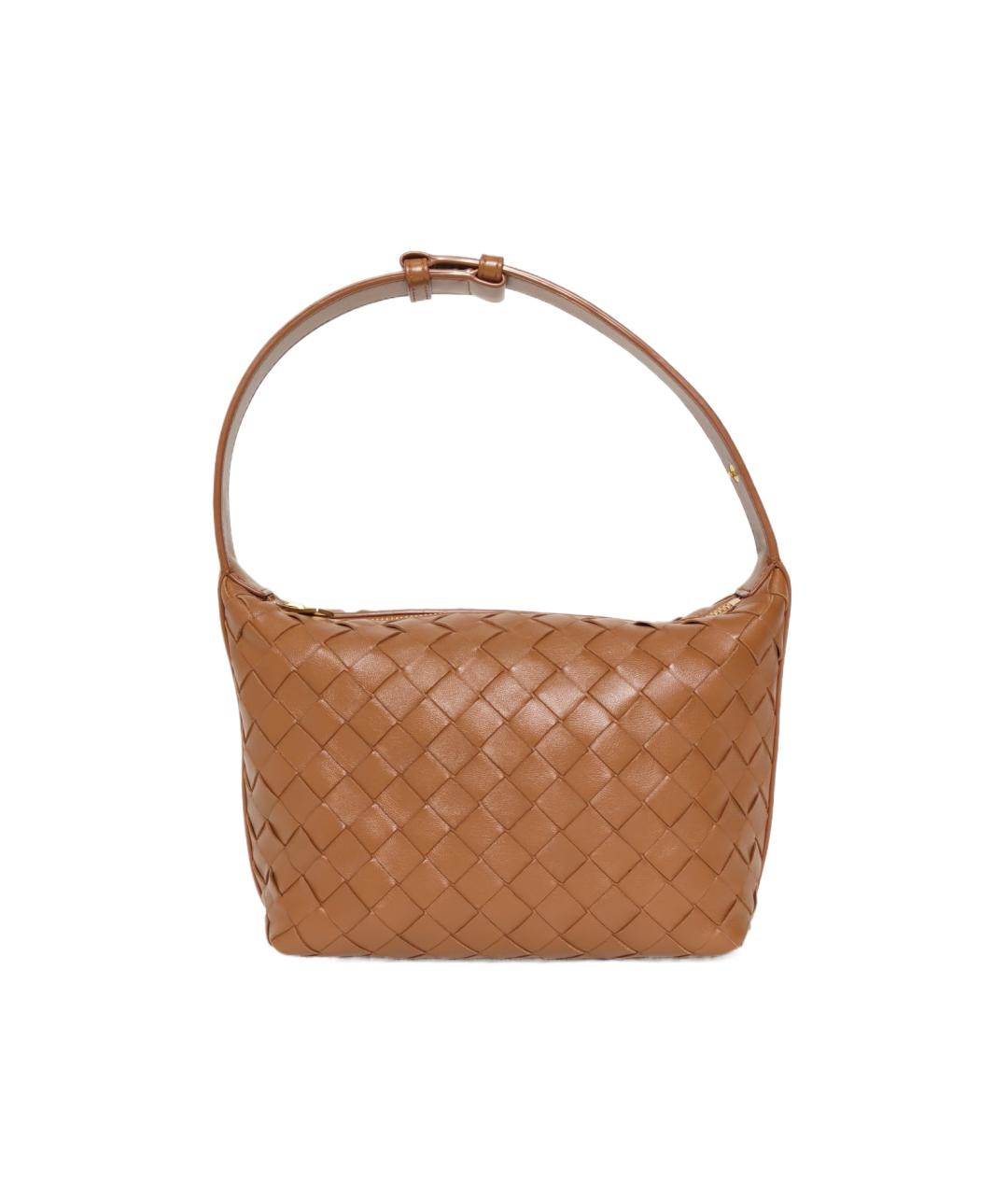 BOTTEGA VENETA Коричневая кожаная сумка через плечо, фото 10