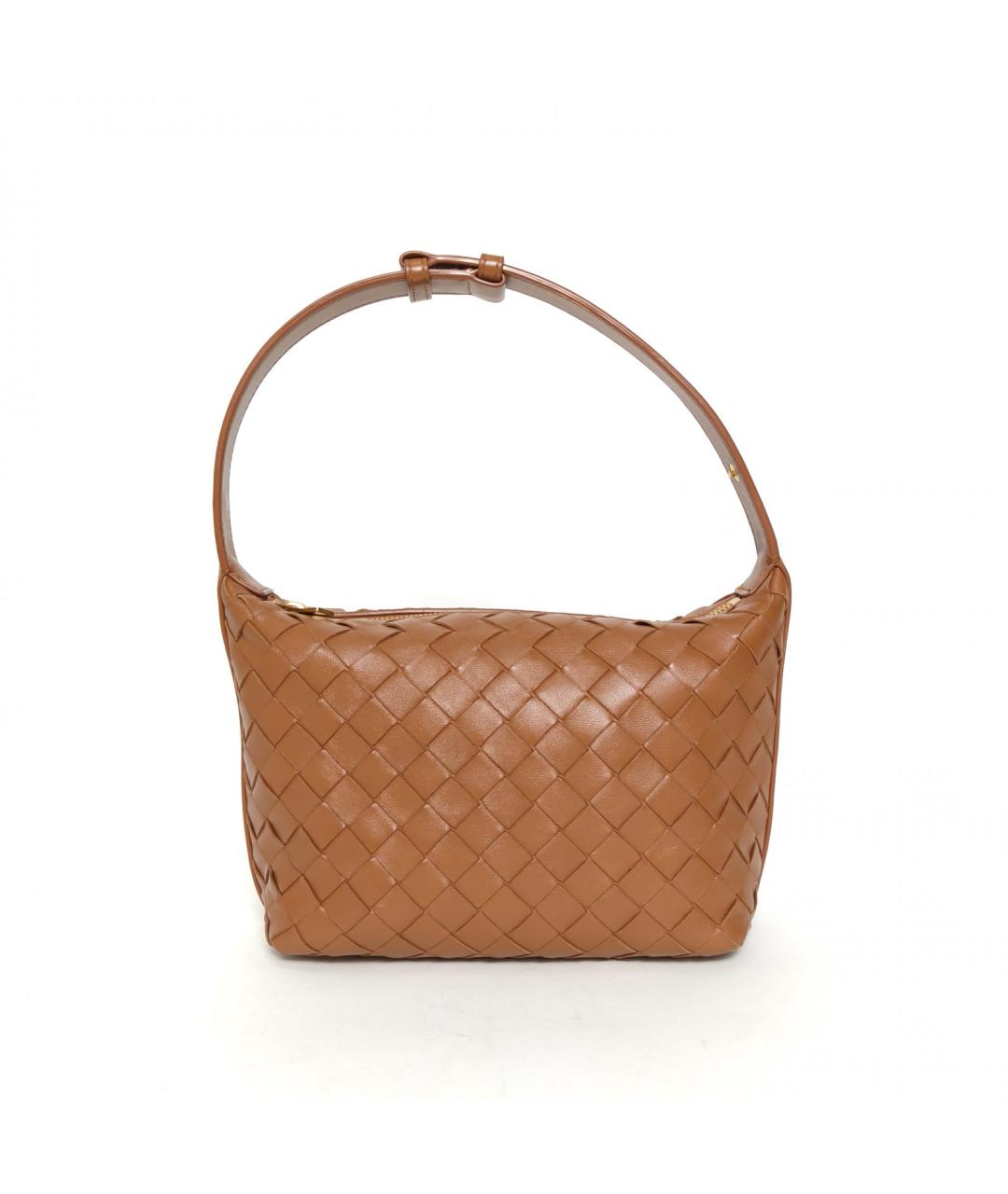 BOTTEGA VENETA Коричневая кожаная сумка через плечо, фото 2