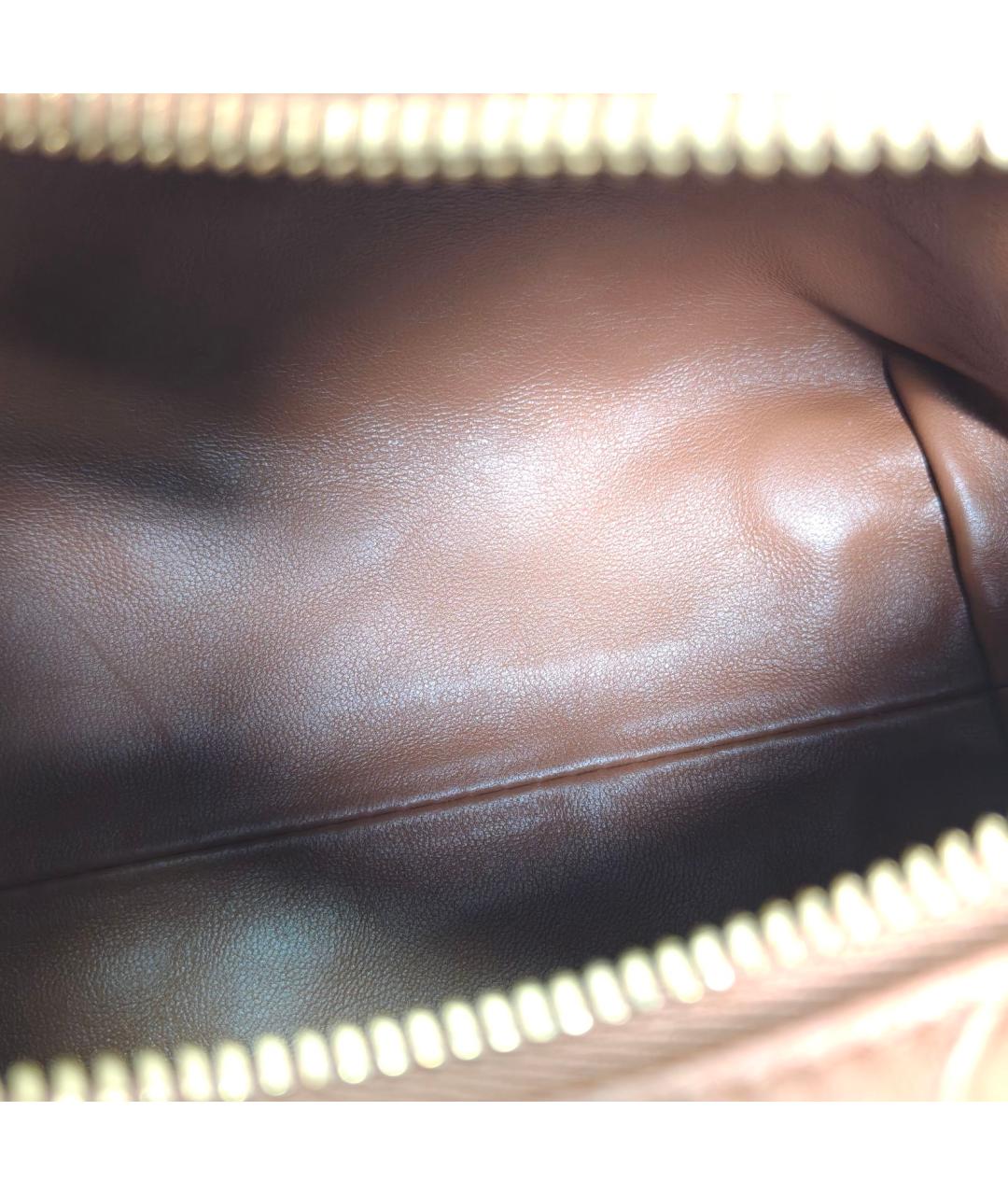 BOTTEGA VENETA Коричневая кожаная сумка через плечо, фото 7