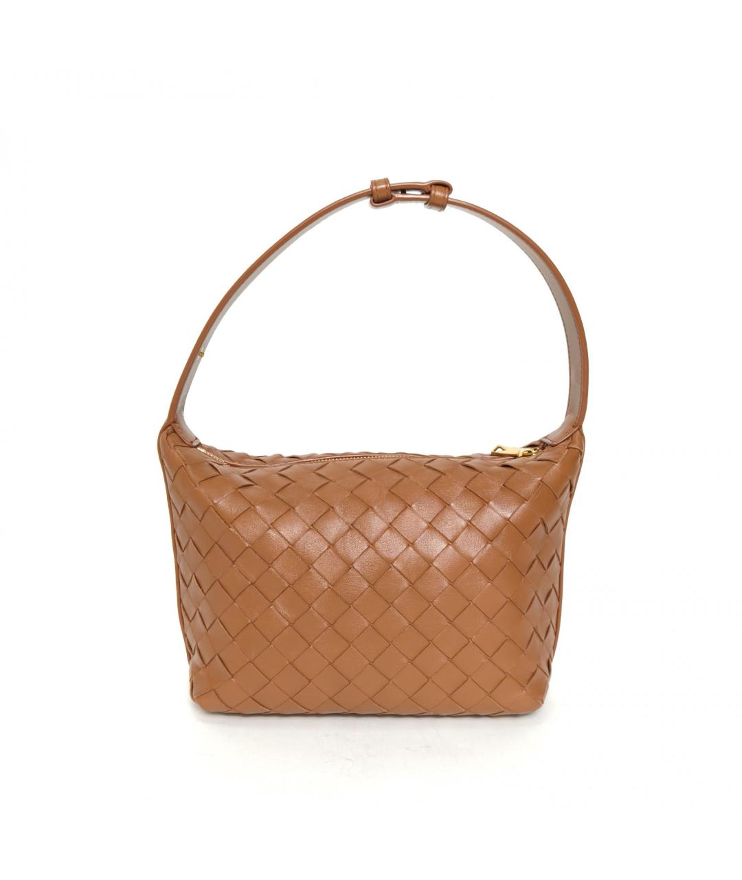 BOTTEGA VENETA Коричневая кожаная сумка через плечо, фото 4