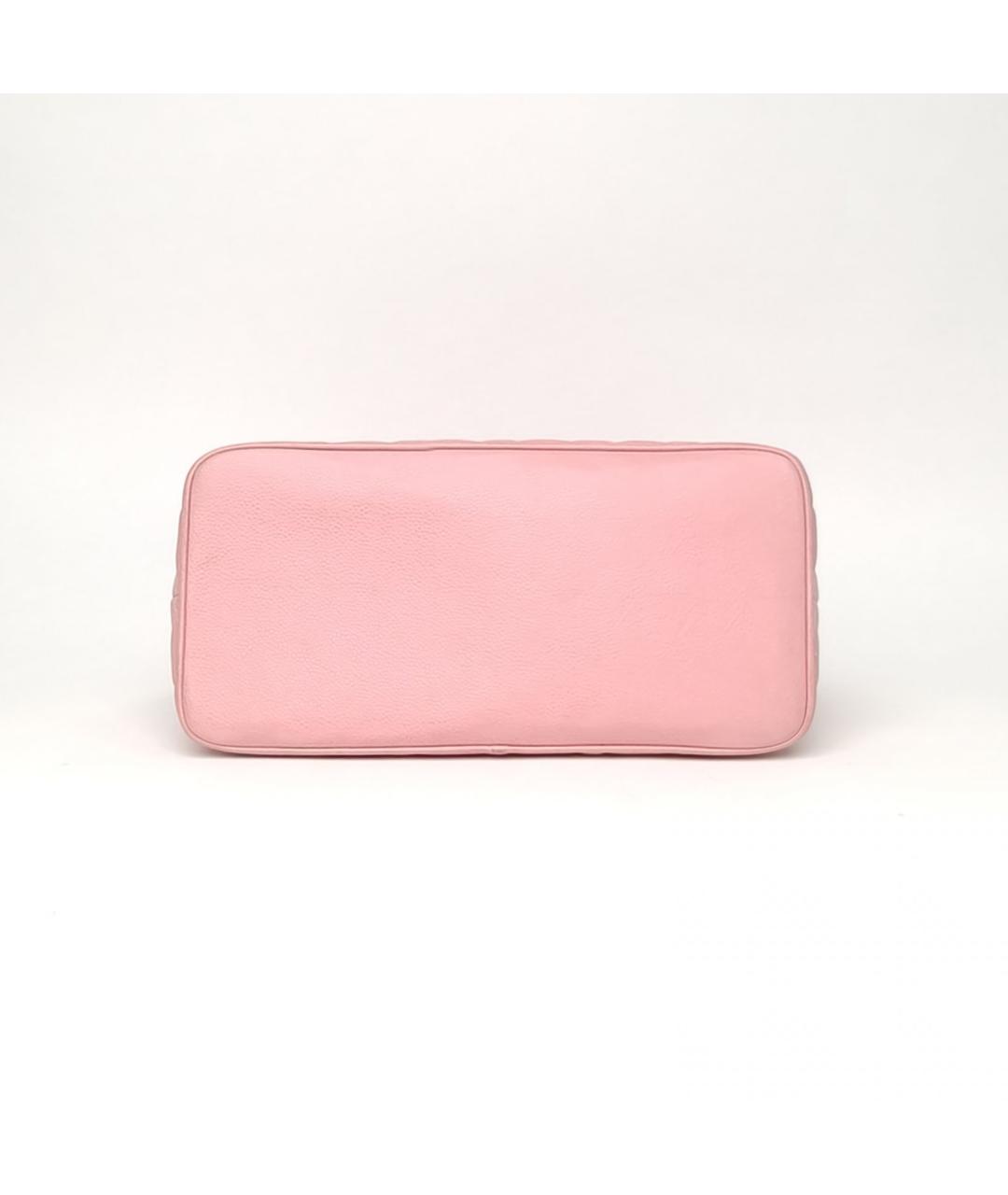 CHANEL Розовая кожаная сумка тоут, фото 6