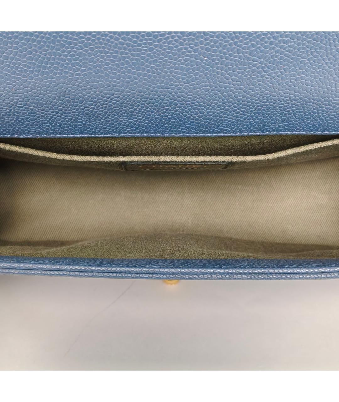 CHANEL Синяя кожаная сумка через плечо, фото 8