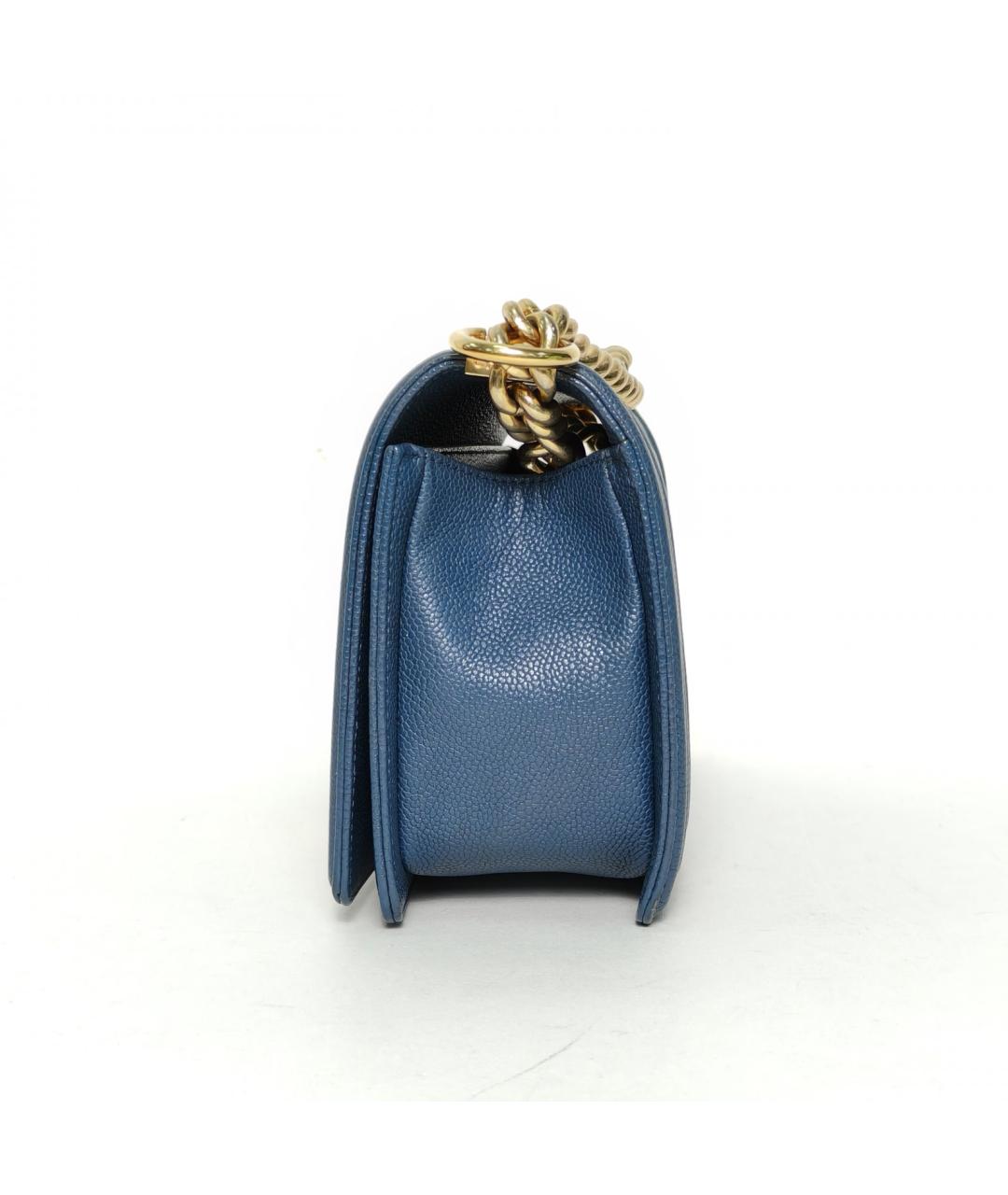 CHANEL Синяя кожаная сумка через плечо, фото 3