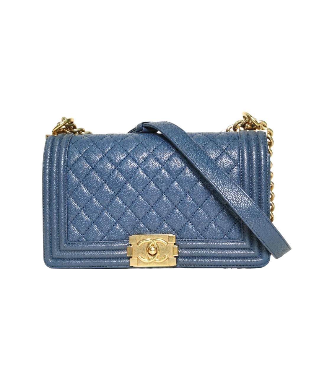 CHANEL Синяя кожаная сумка через плечо, фото 10
