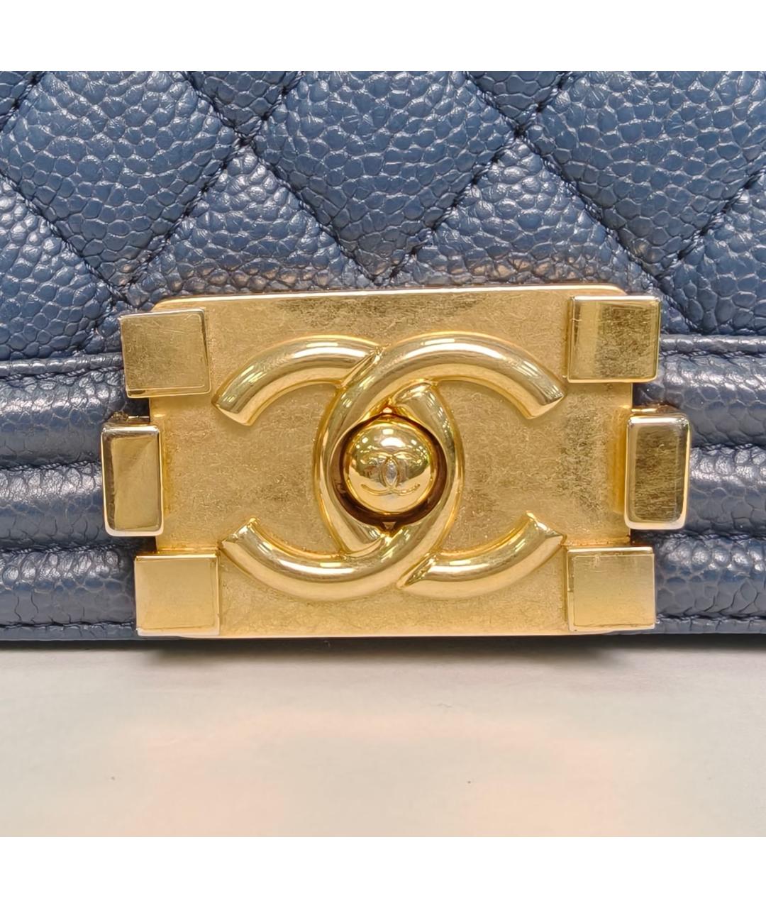 CHANEL Синяя кожаная сумка через плечо, фото 7