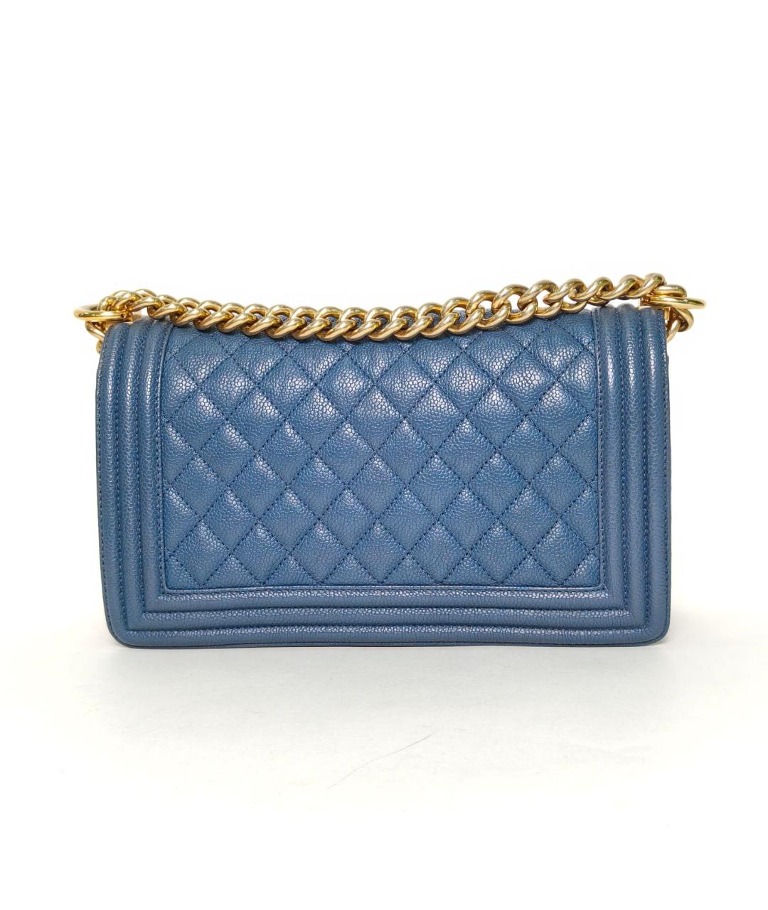 CHANEL Синяя кожаная сумка через плечо, фото 4