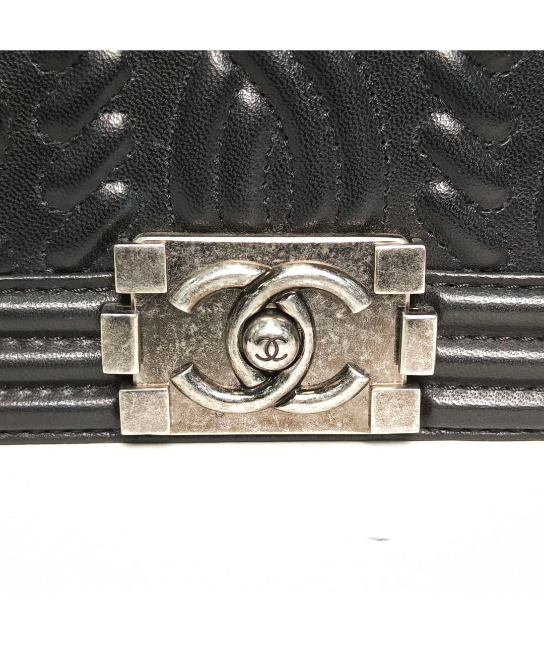 CHANEL Черная кожаная сумка через плечо, фото 7