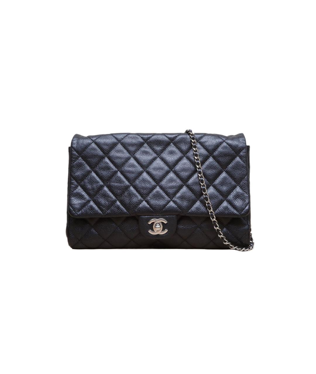 CHANEL Черная кожаная сумка через плечо, фото 10