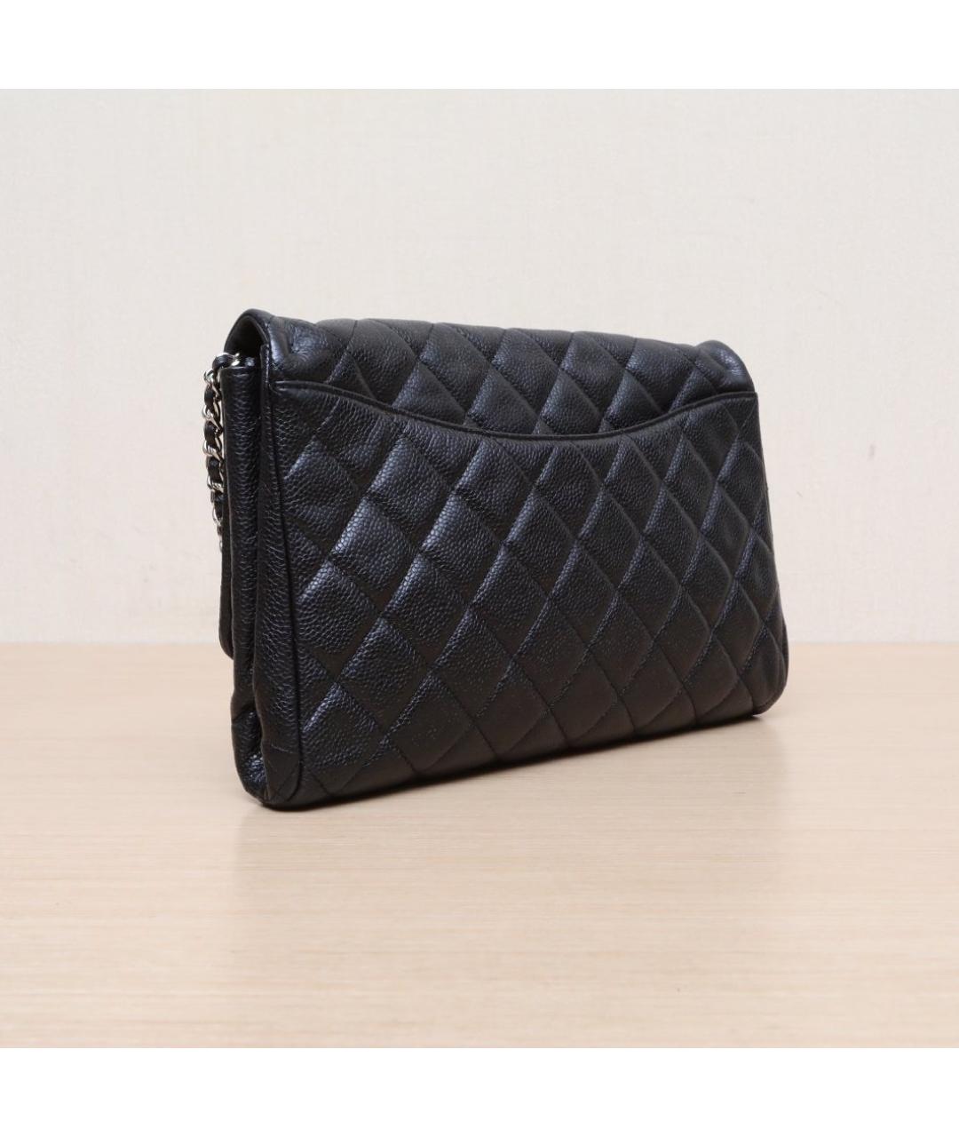 CHANEL Черная кожаная сумка через плечо, фото 6