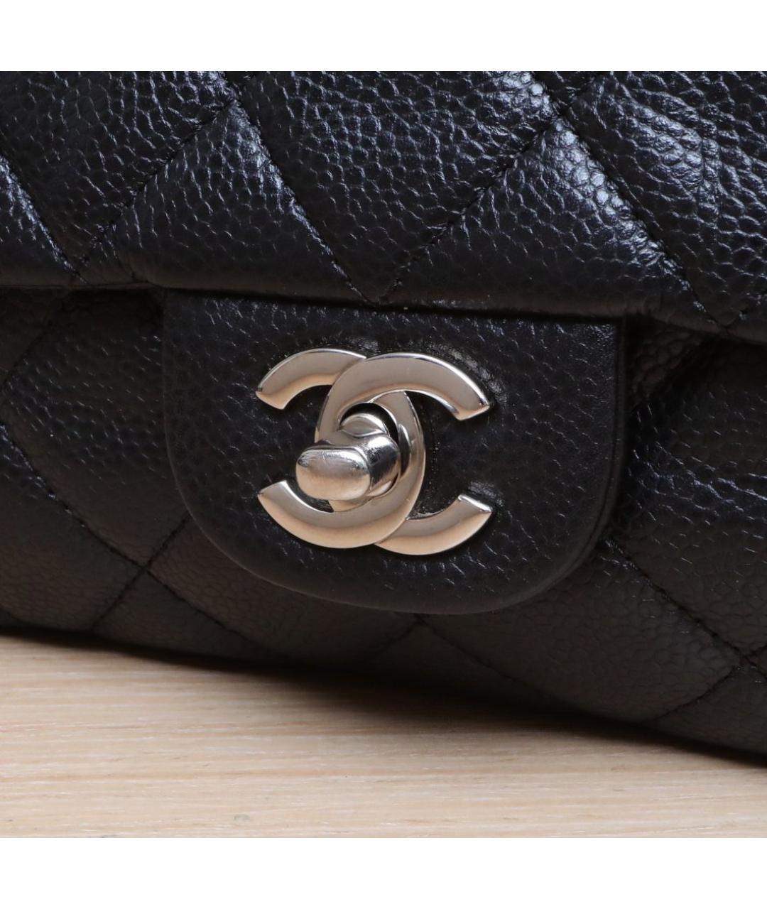 CHANEL Черная кожаная сумка через плечо, фото 8