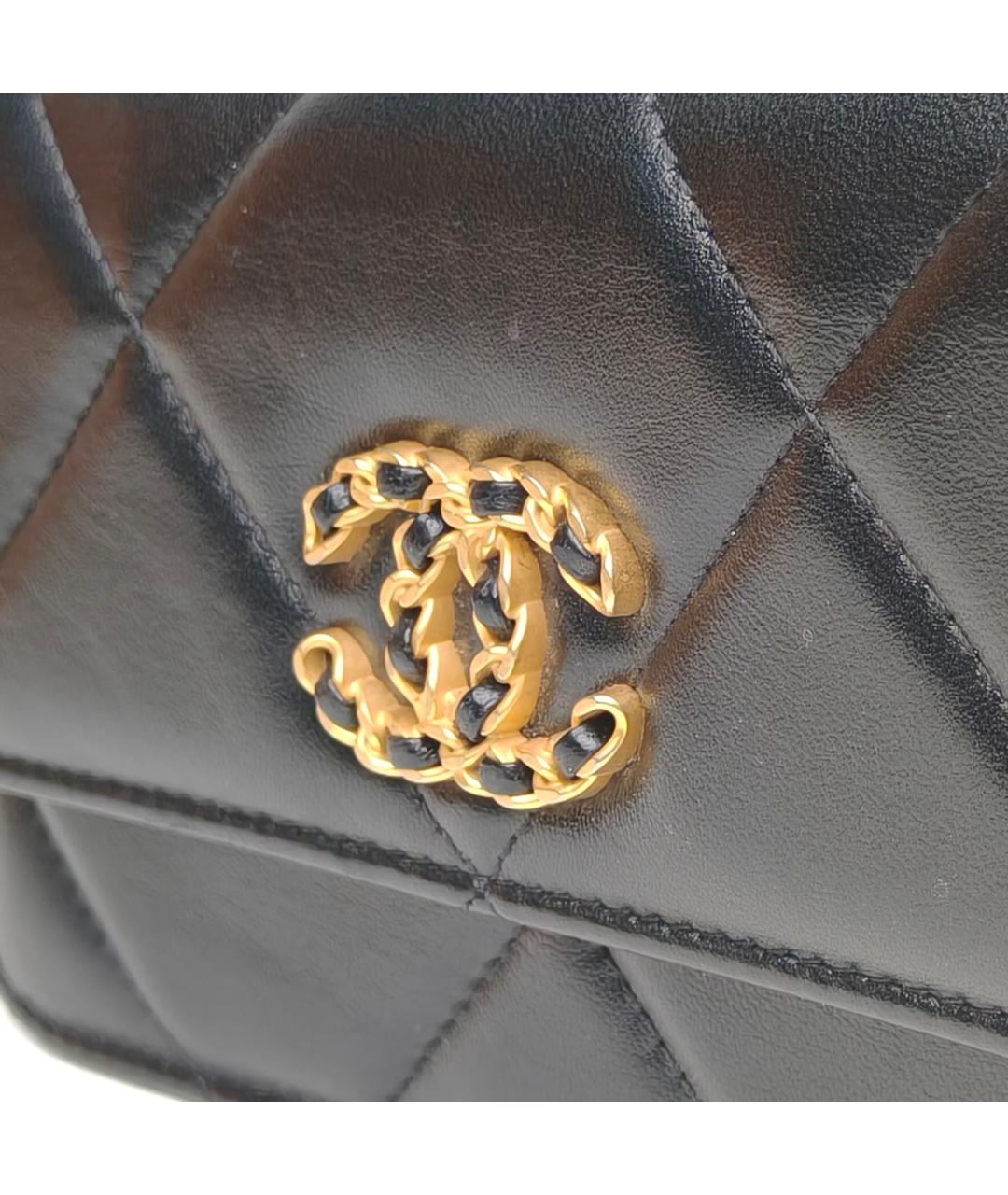 CHANEL Черная кожаная сумка через плечо, фото 8