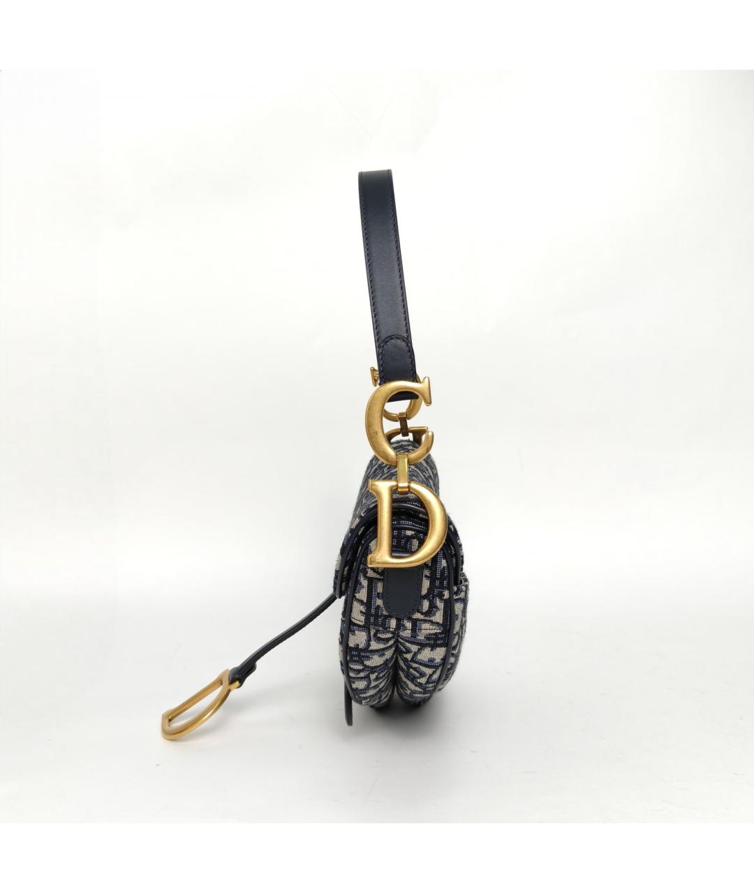 CHRISTIAN DIOR Темно-синяя сумка через плечо, фото 5