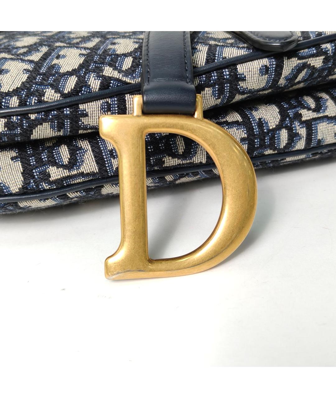 CHRISTIAN DIOR Темно-синяя сумка через плечо, фото 7