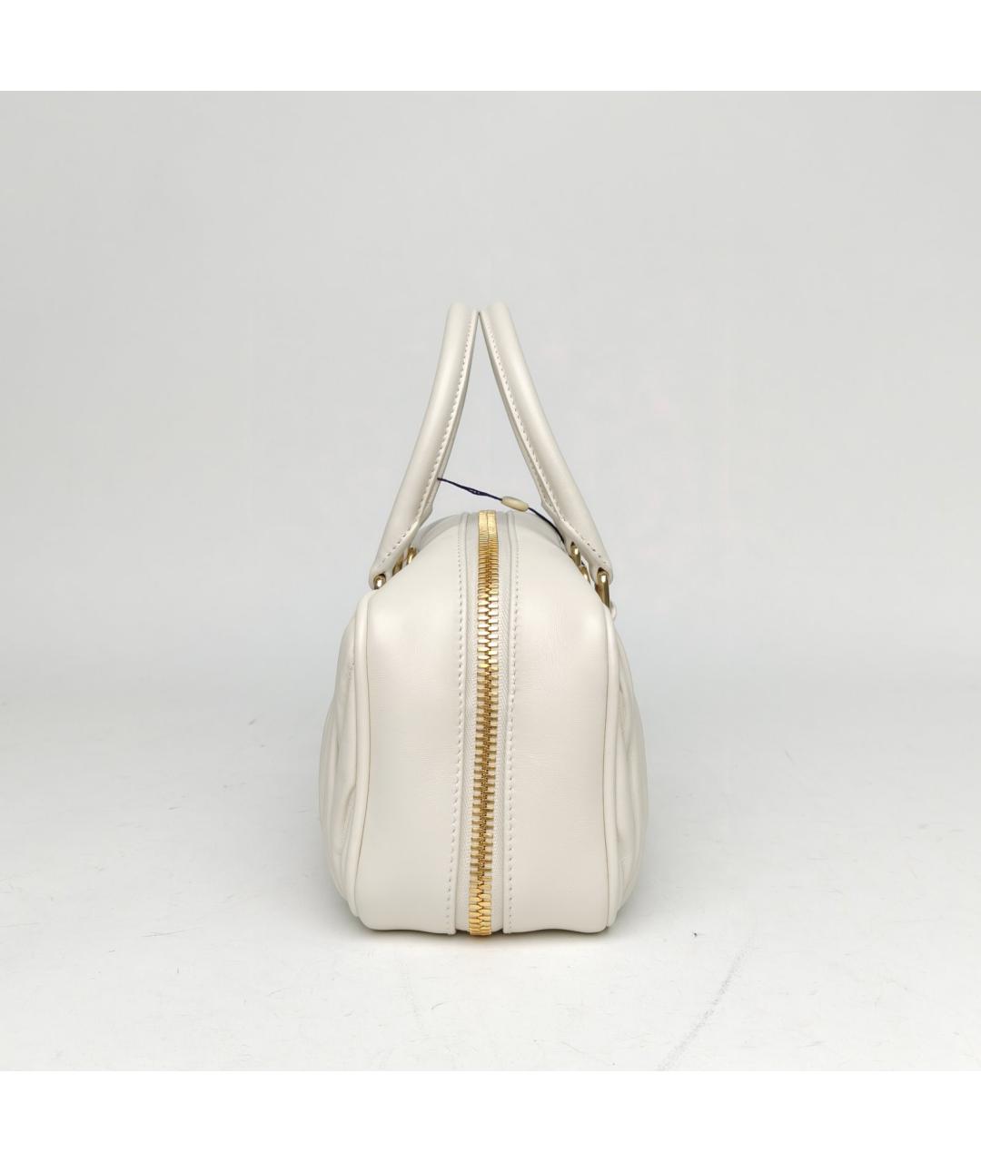 MIU MIU Белая кожаная сумка через плечо, фото 3