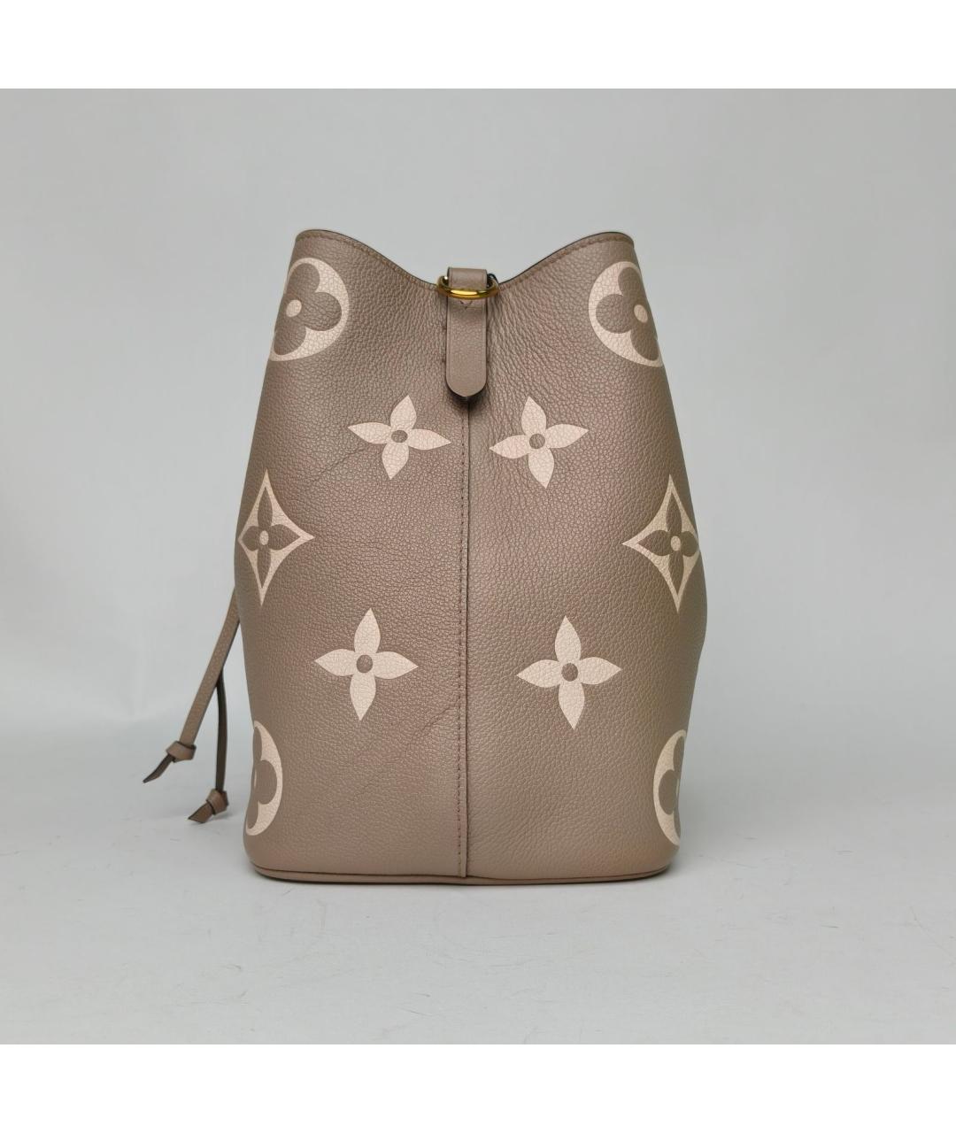 LOUIS VUITTON Бежевая кожаная сумка через плечо, фото 3