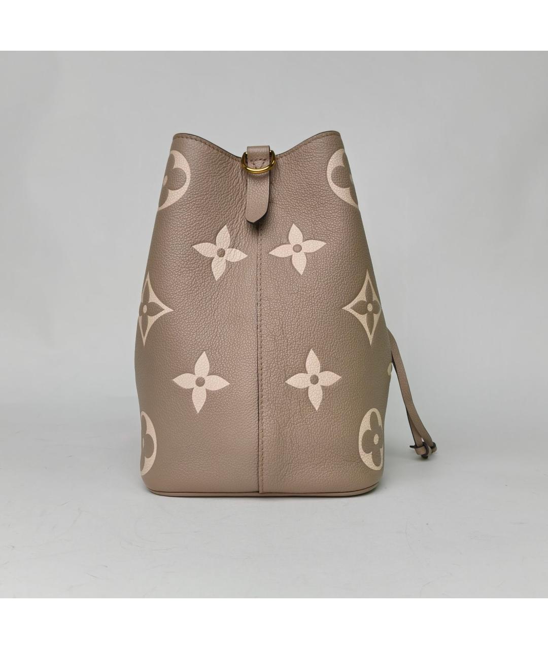 LOUIS VUITTON Бежевая кожаная сумка через плечо, фото 5