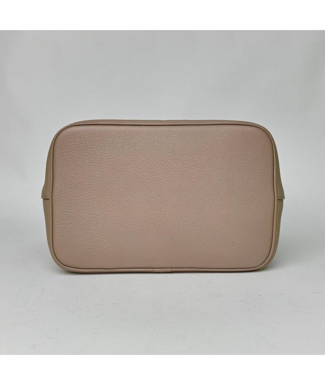 LOUIS VUITTON Бежевая кожаная сумка через плечо, фото 6