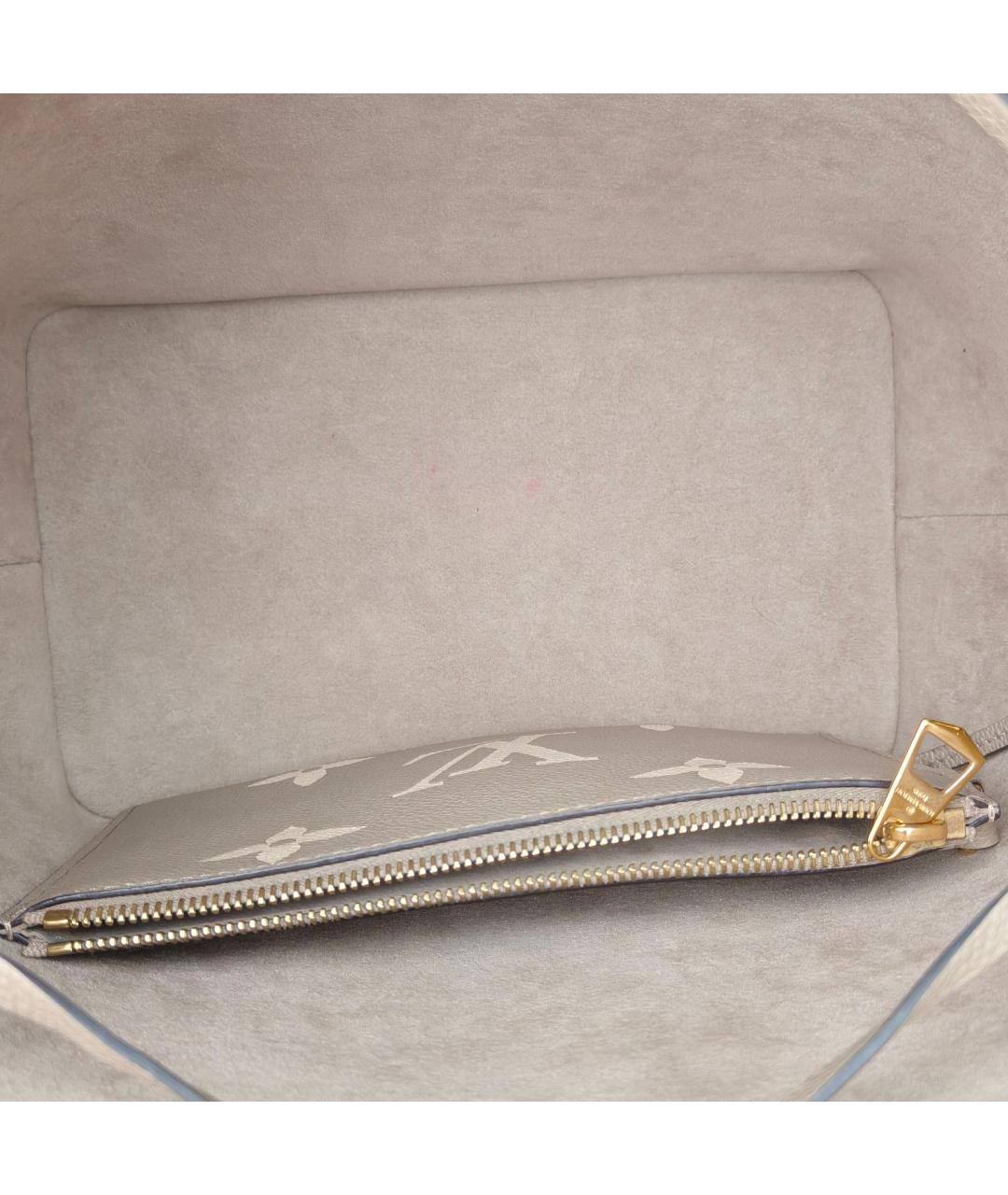 LOUIS VUITTON Бежевая кожаная сумка через плечо, фото 7