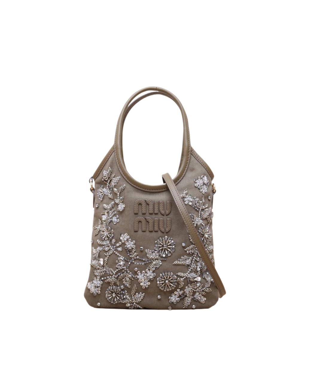 MIU MIU Коричневая кожаная сумка через плечо, фото 10