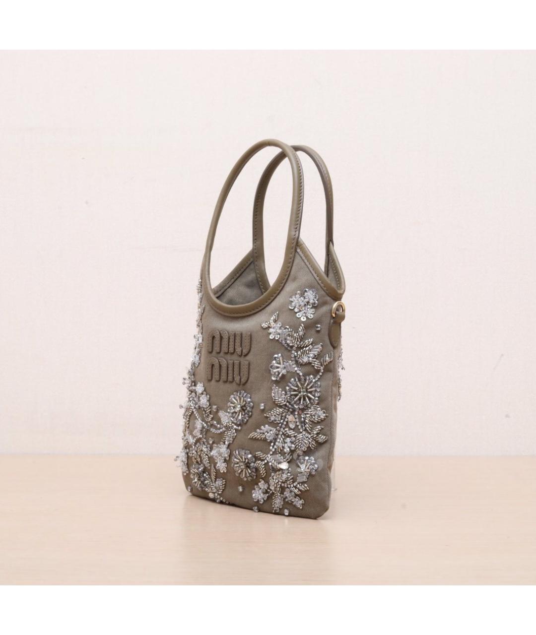 MIU MIU Коричневая кожаная сумка через плечо, фото 4