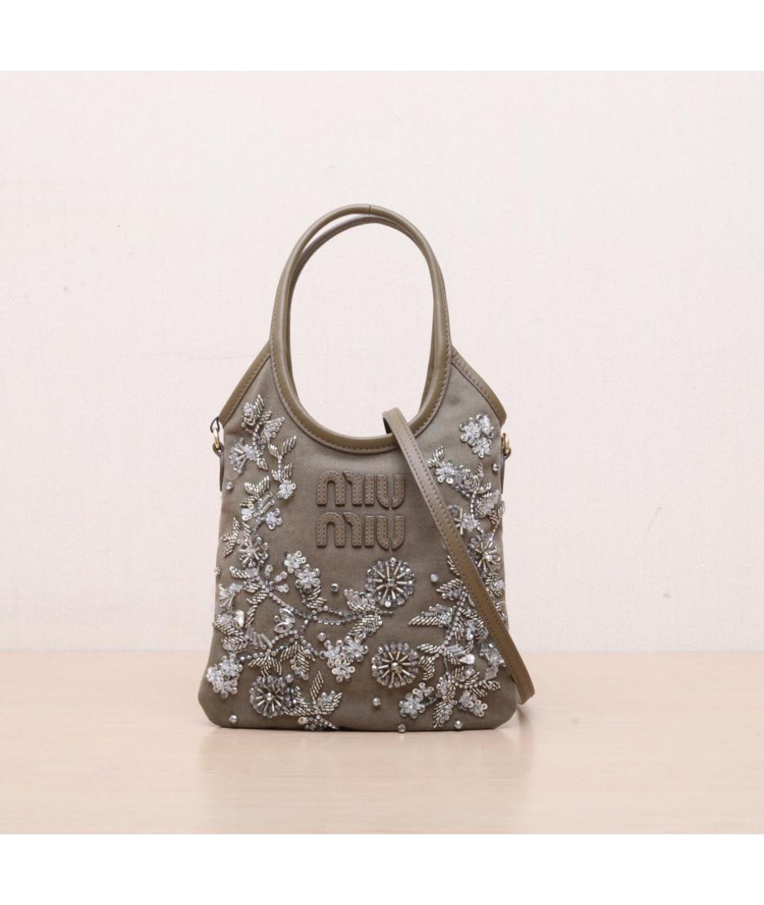 MIU MIU Коричневая кожаная сумка через плечо, фото 3