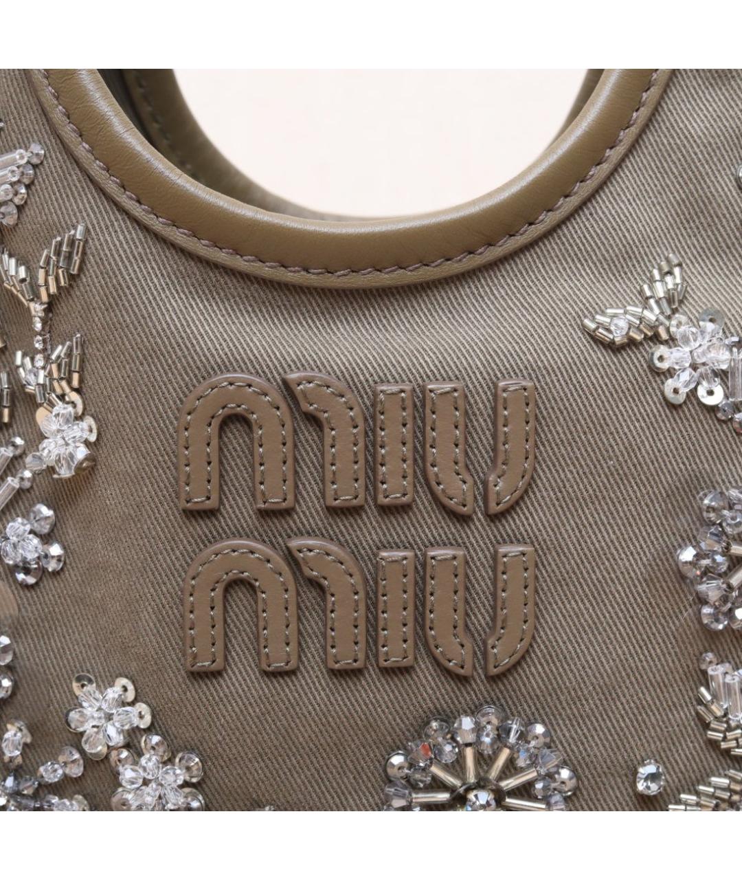 MIU MIU Коричневая кожаная сумка через плечо, фото 8