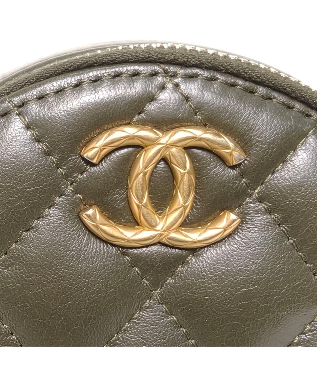 CHANEL Зеленая кожаная сумка через плечо, фото 6