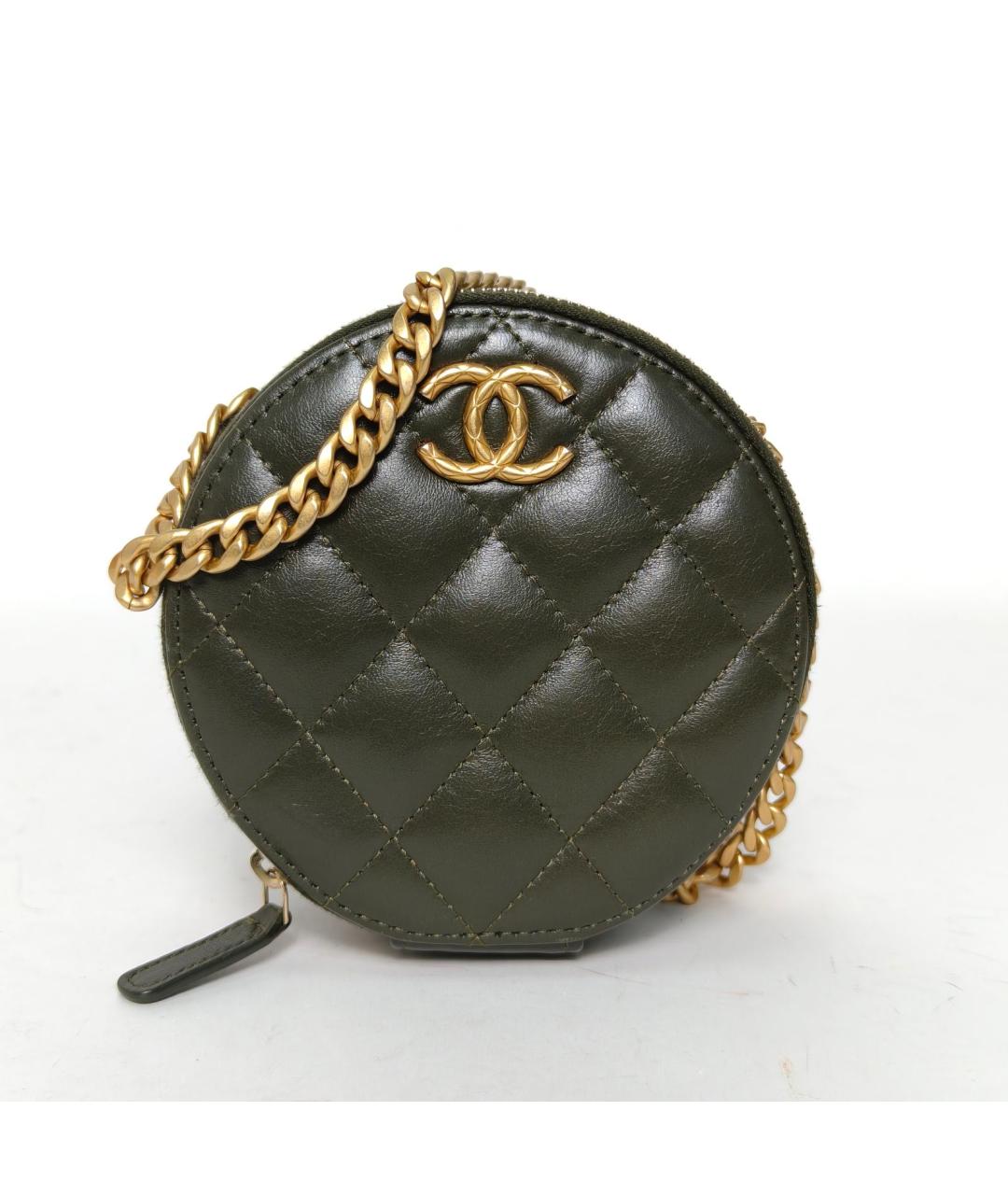 CHANEL Зеленая кожаная сумка через плечо, фото 2