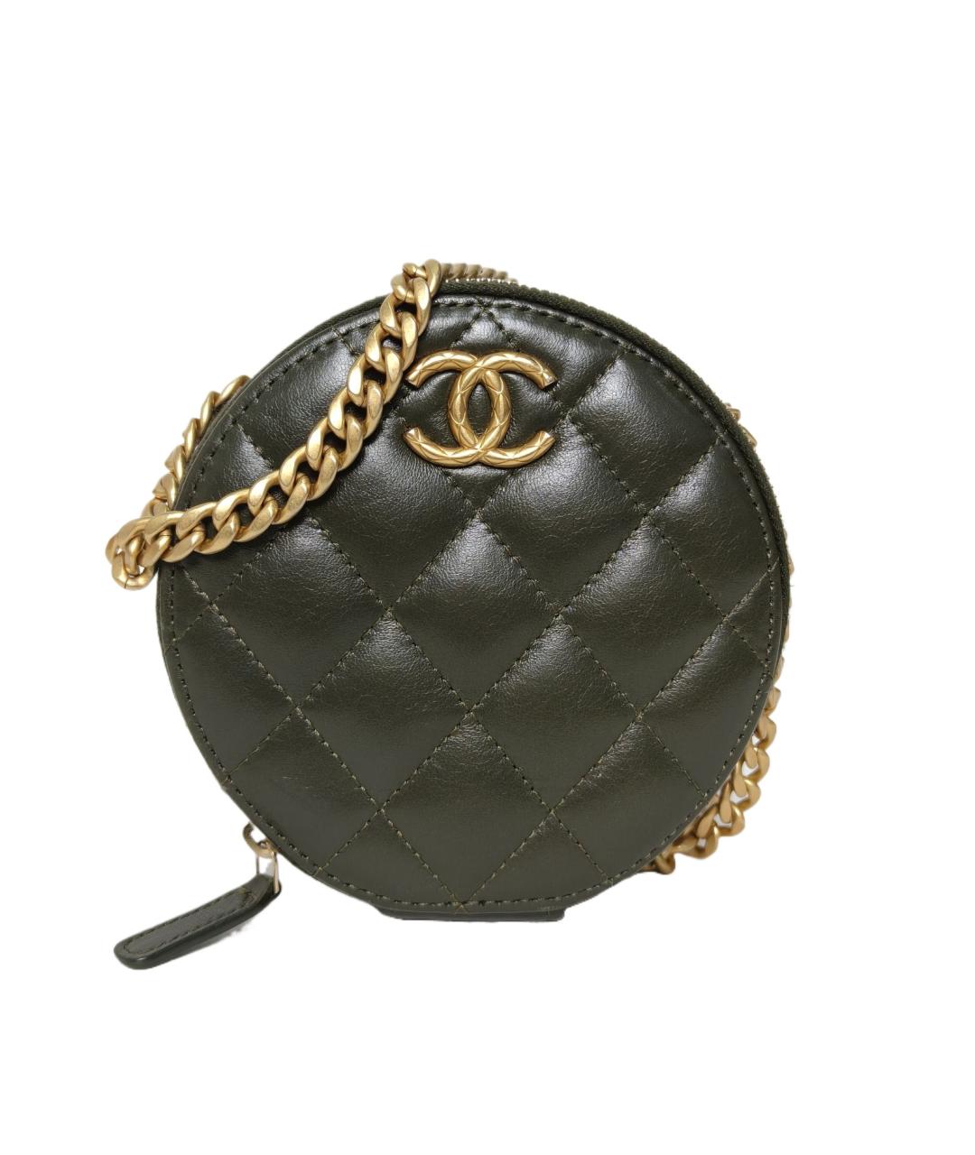 CHANEL Зеленая кожаная сумка через плечо, фото 1