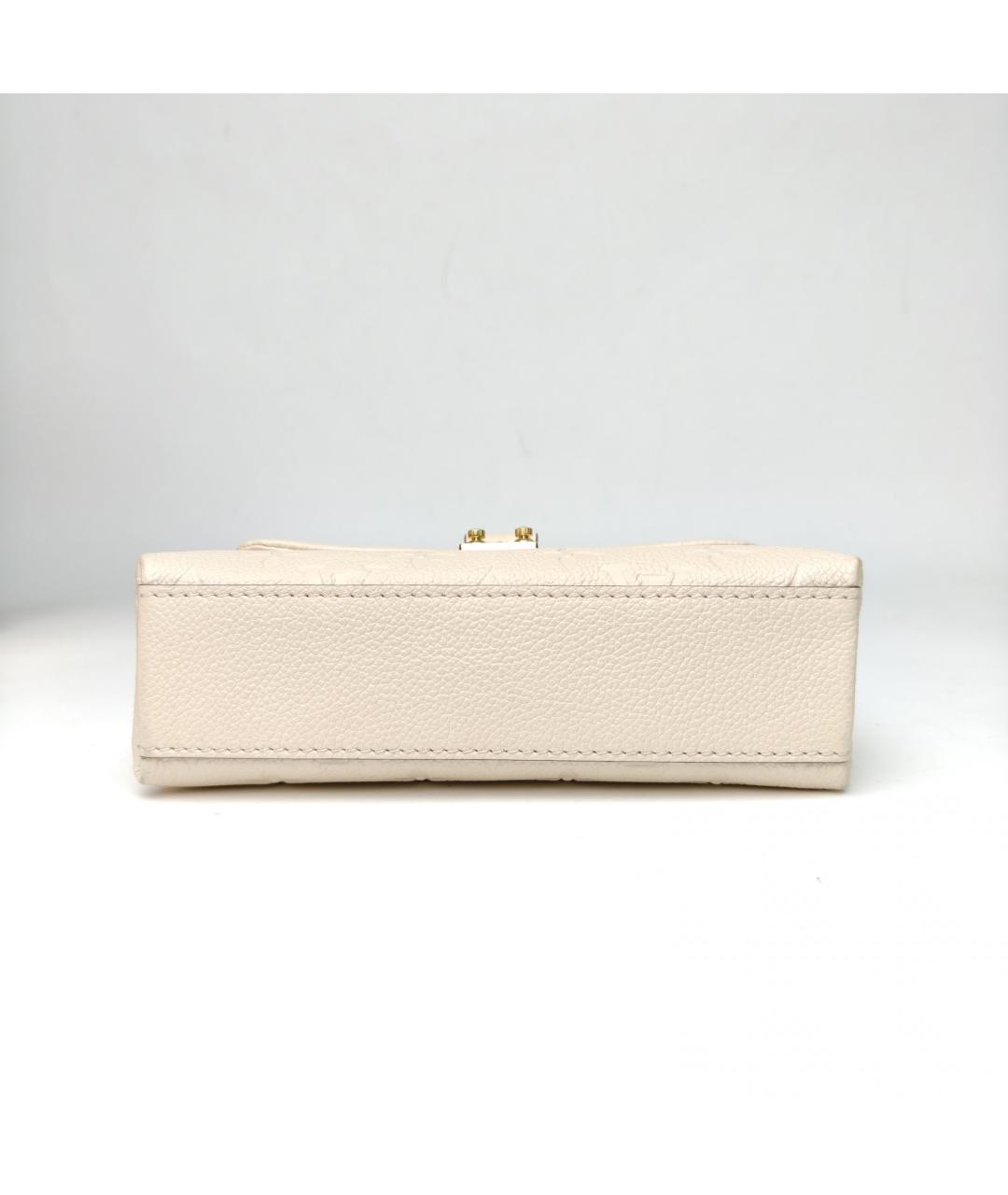 LOUIS VUITTON Белая кожаная сумка с короткими ручками, фото 6