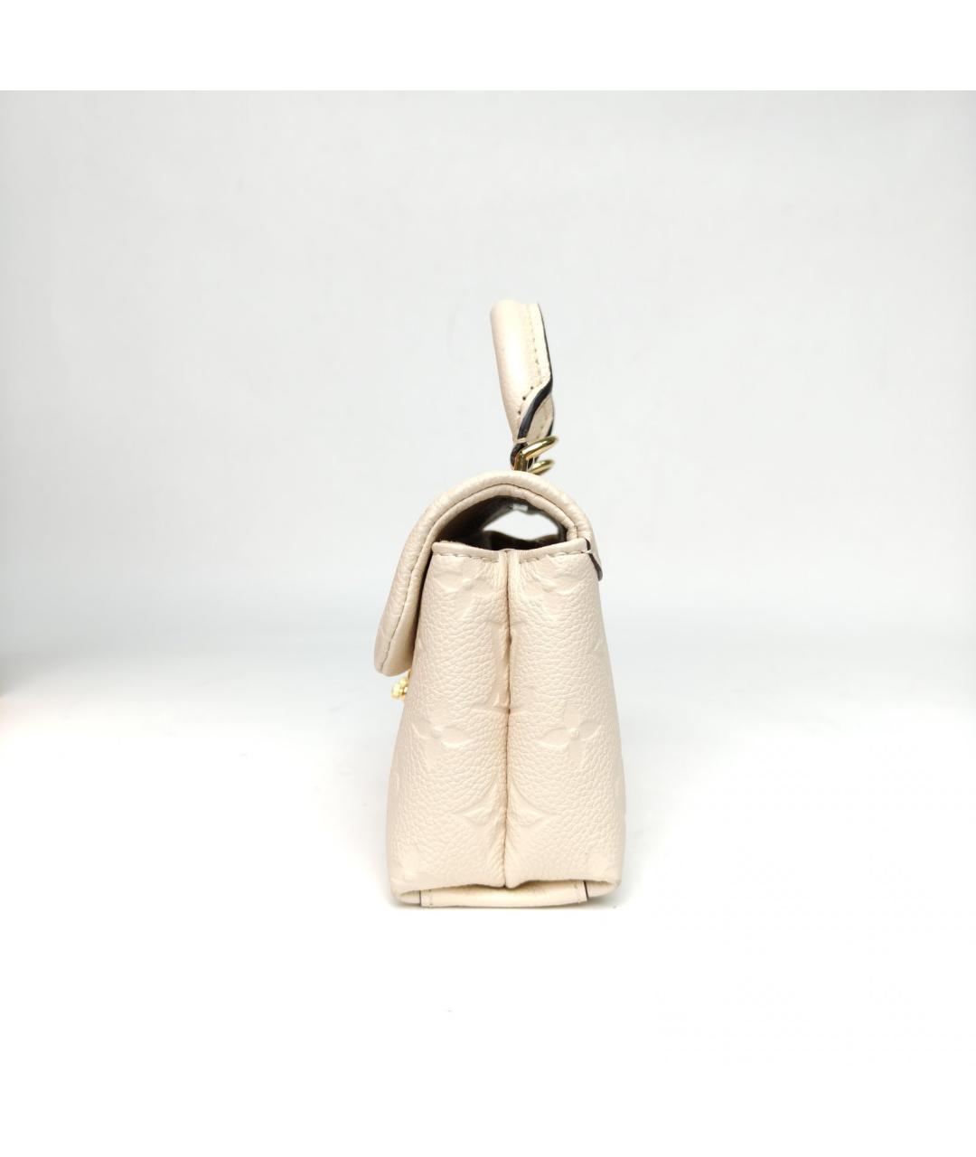 LOUIS VUITTON Белая кожаная сумка с короткими ручками, фото 3