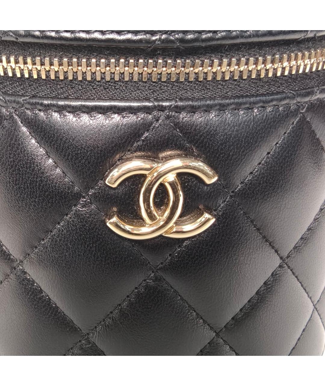 CHANEL Черная кожаная сумка через плечо, фото 7