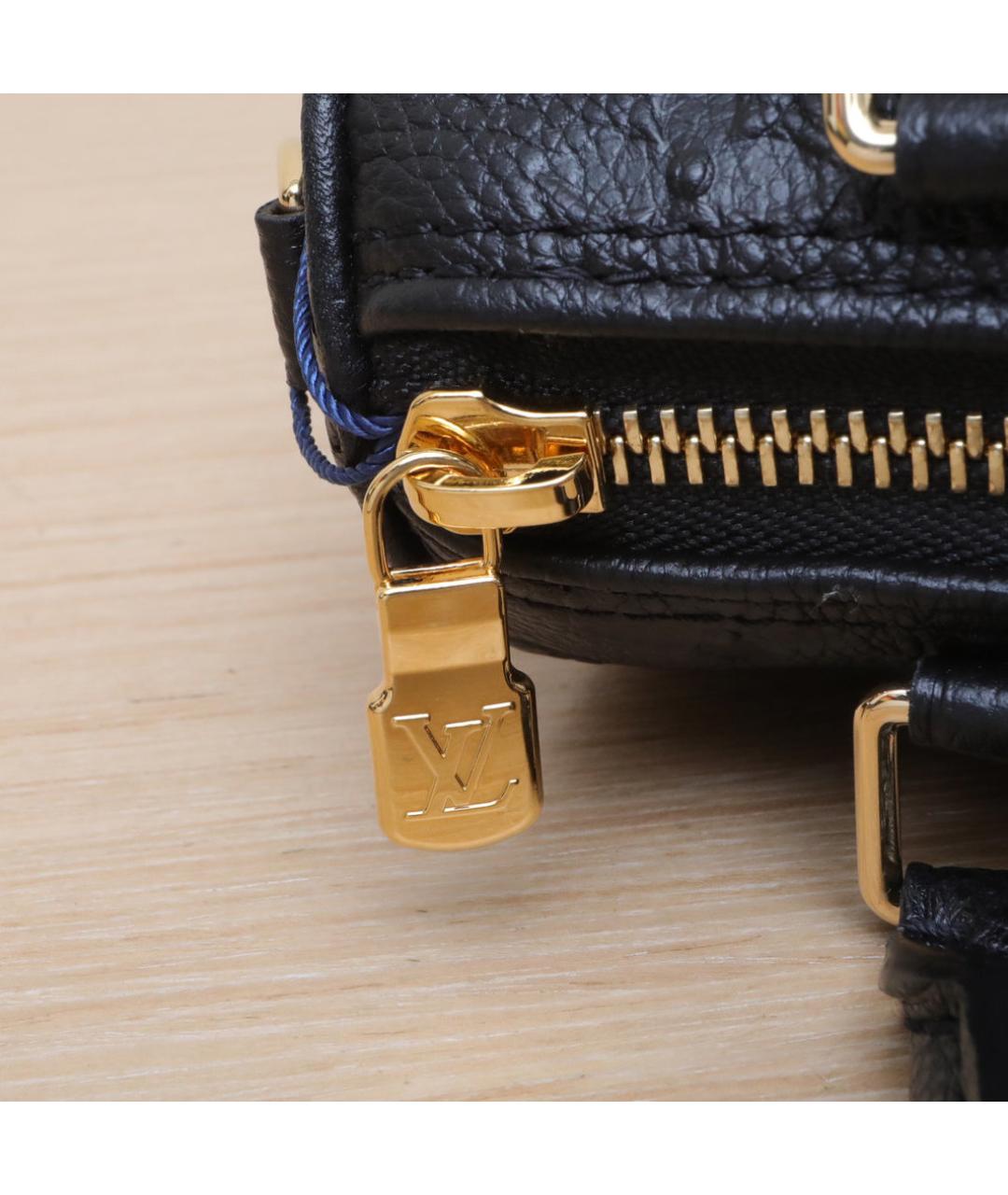 LOUIS VUITTON Черная кожаная сумка через плечо, фото 8