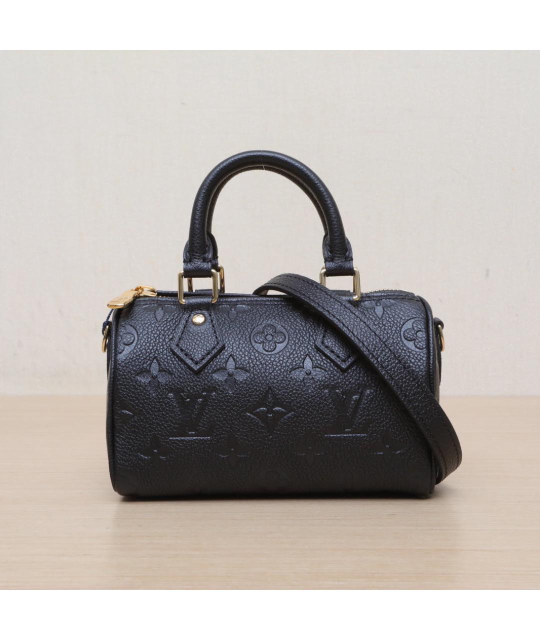 LOUIS VUITTON Черная кожаная сумка через плечо, фото 3