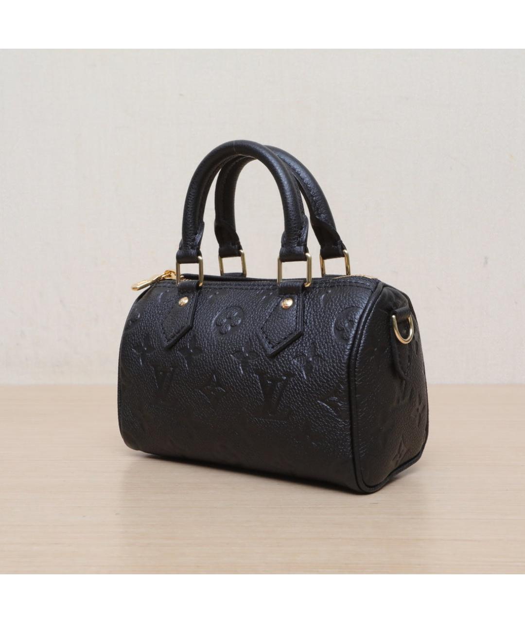 LOUIS VUITTON Черная кожаная сумка через плечо, фото 4