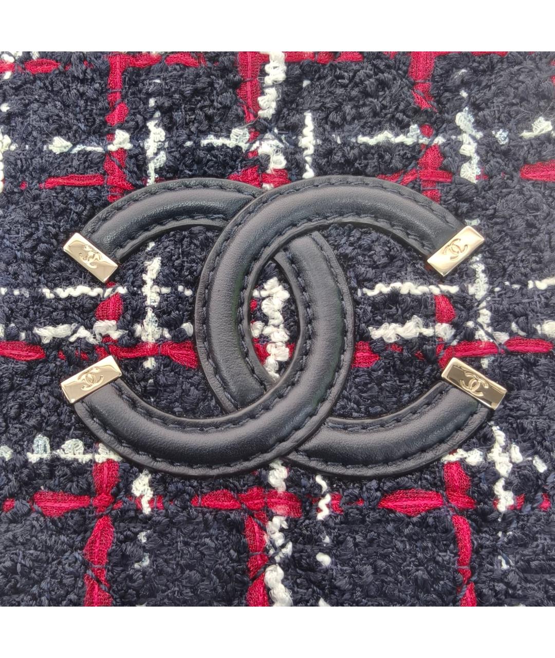 CHANEL Темно-синяя твидовая сумка через плечо, фото 7