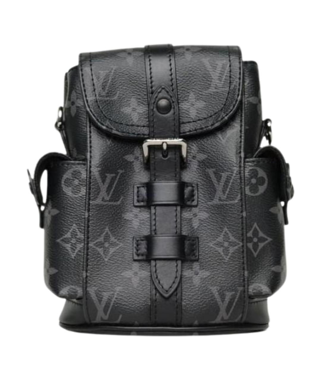 LOUIS VUITTON Черный кожаный рюкзак, фото 1