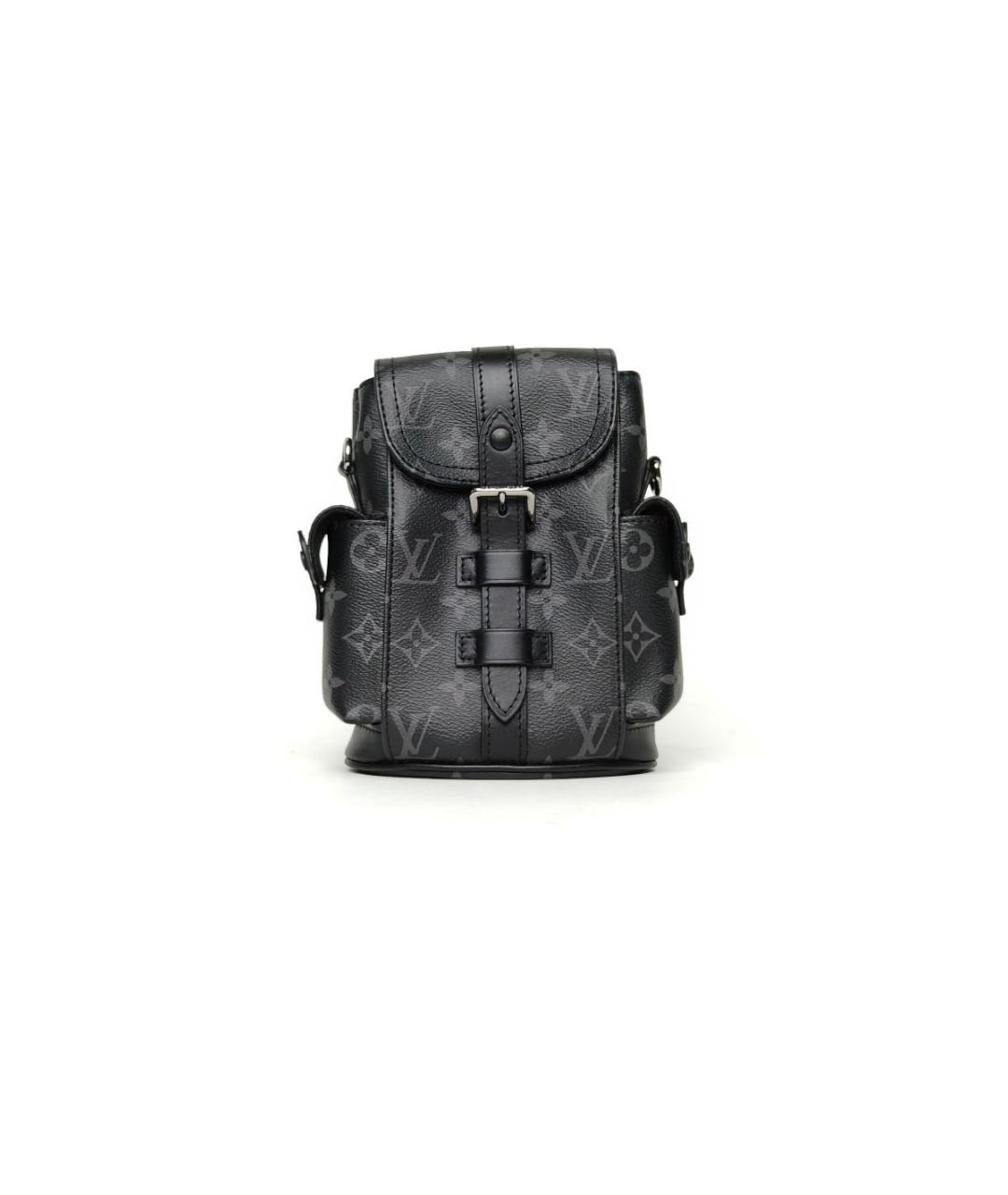 LOUIS VUITTON Черный кожаный рюкзак, фото 4