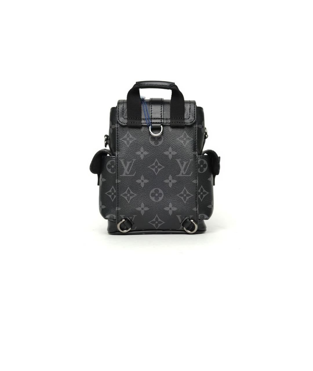 LOUIS VUITTON Черный кожаный рюкзак, фото 5