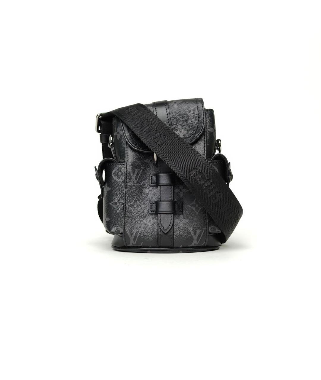 LOUIS VUITTON Черный кожаный рюкзак, фото 3