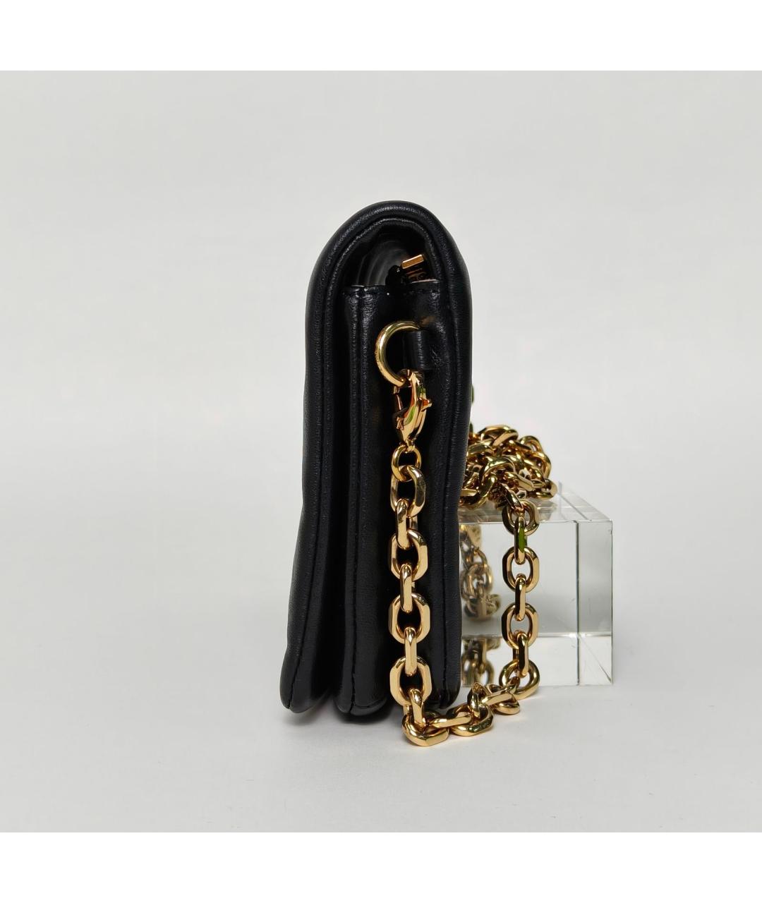 LOUIS VUITTON Черная кожаная сумка через плечо, фото 5