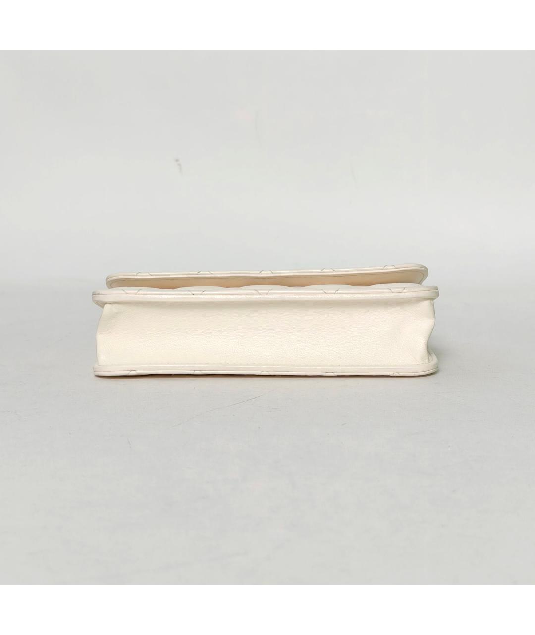 CHANEL Белая кожаная сумка через плечо, фото 6