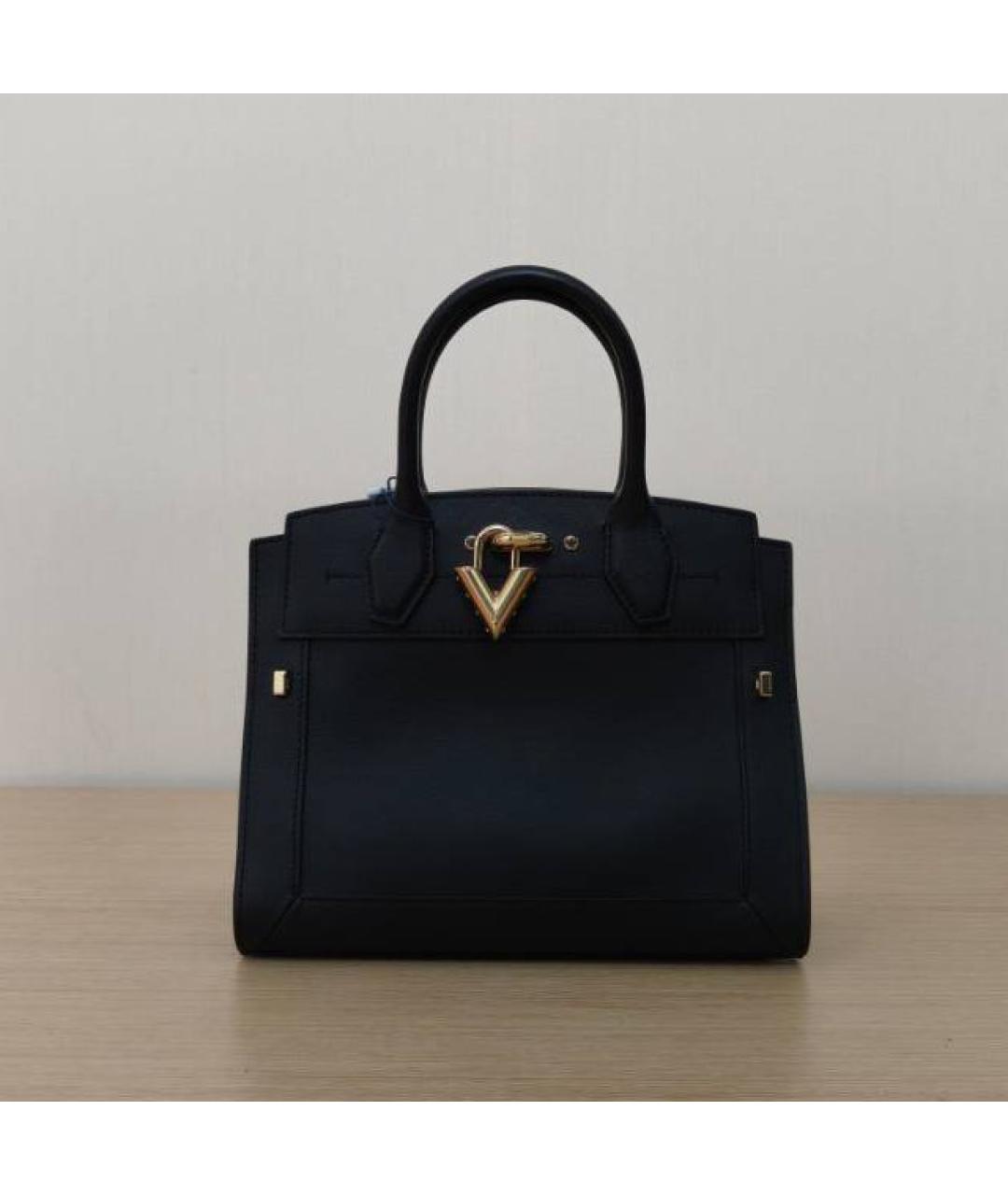 LOUIS VUITTON Черная кожаная сумка через плечо, фото 5