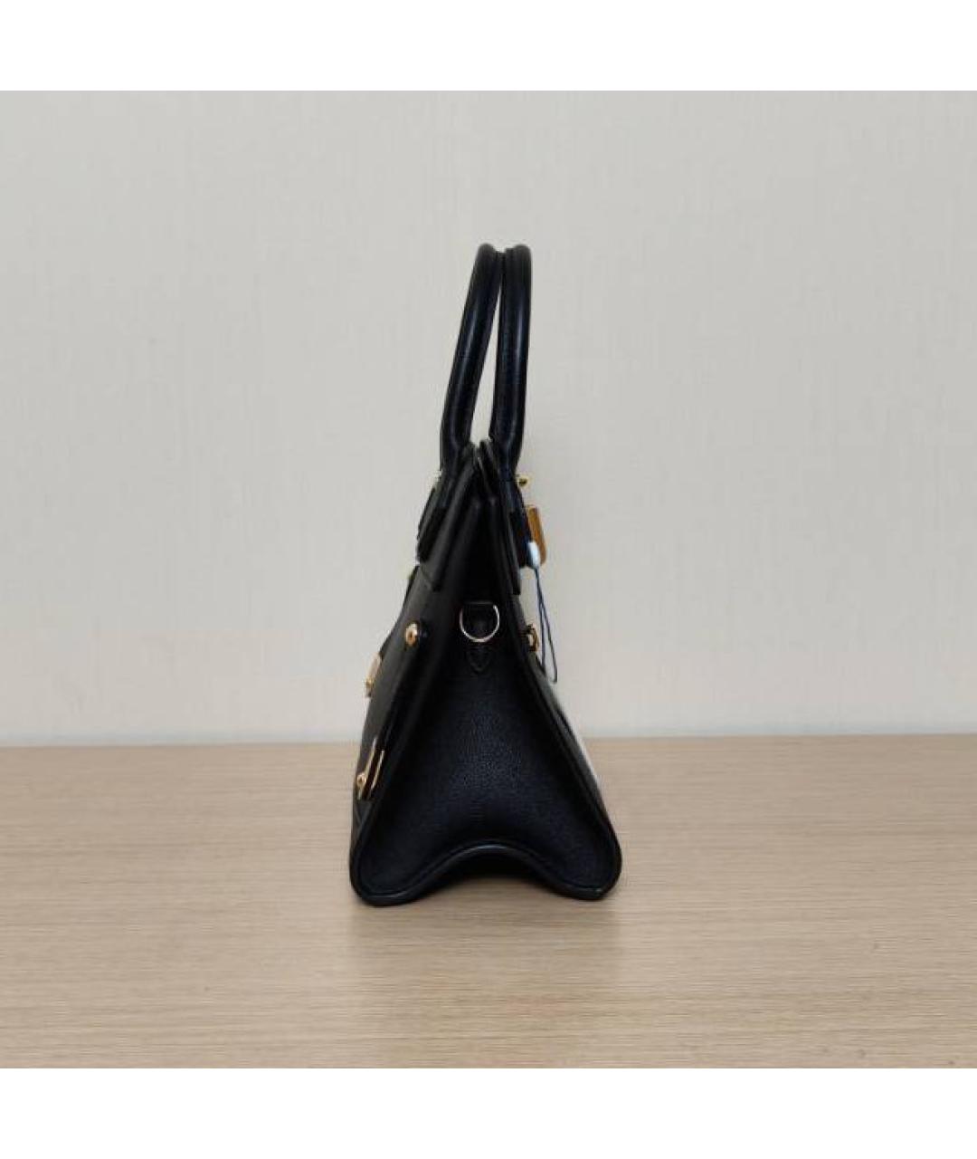 LOUIS VUITTON Черная кожаная сумка через плечо, фото 2