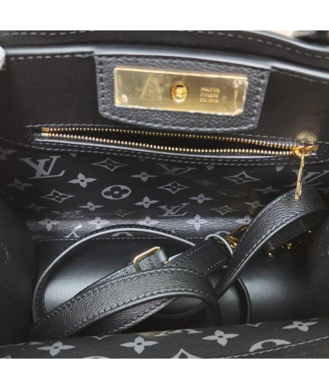 LOUIS VUITTON Черная кожаная сумка через плечо, фото 4