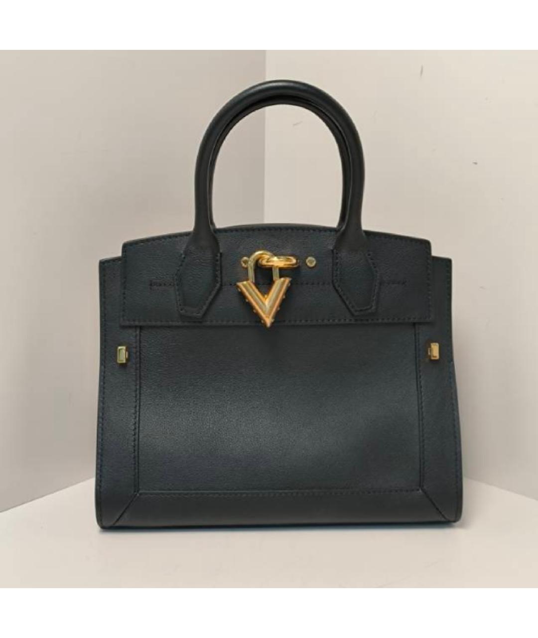 LOUIS VUITTON Черная кожаная сумка через плечо, фото 8