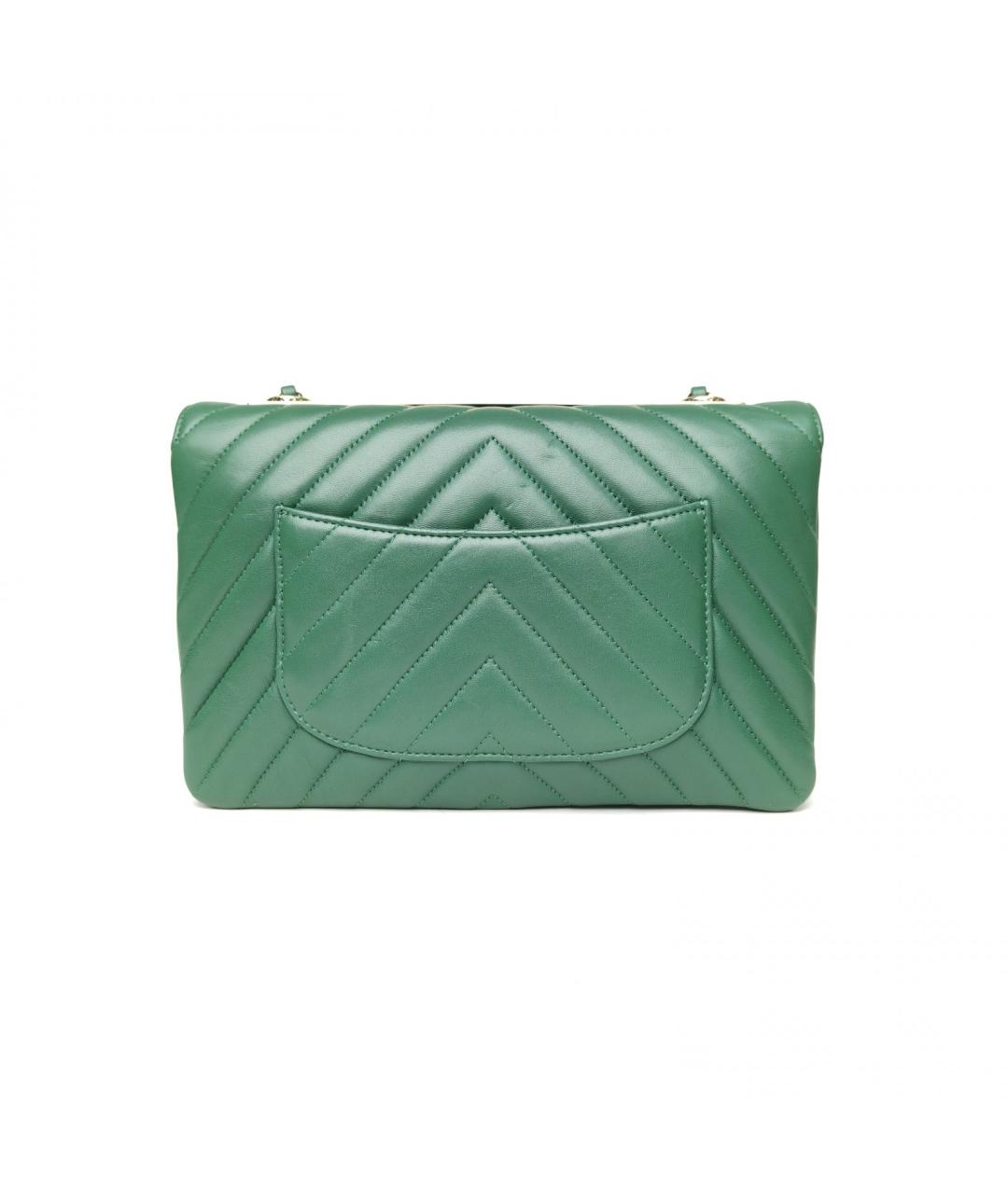 CHANEL Зеленая кожаная сумка через плечо, фото 4